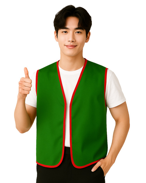 活動背心訂製款｜綠滾紅｜<span>VUI-B-05</span>示意圖