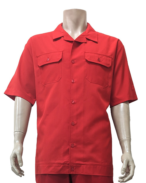 工作服 短袖 訂製 紅<span>WORK-A07</span>示意圖