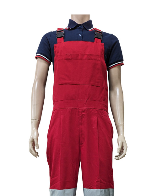 連身吊帶褲訂製-紅色<span>WORKV-A01</span>示意圖