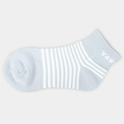 舒棉糖果條紋襪/女-粉水藍示意圖