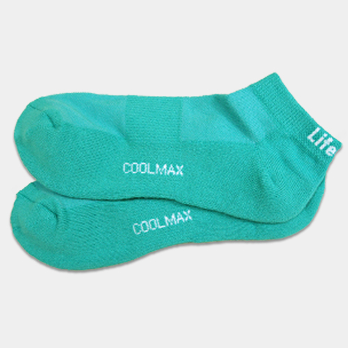 氣墊排汗襪/女-藍綠色示意圖