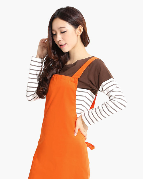 日式防潑水圍裙-橘色示意圖
