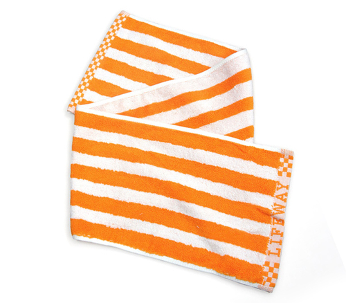 條紋運動毛巾 橘條紋示意圖