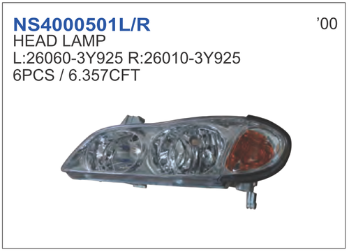 HEAD LAMP MAXIMA 2000示意圖