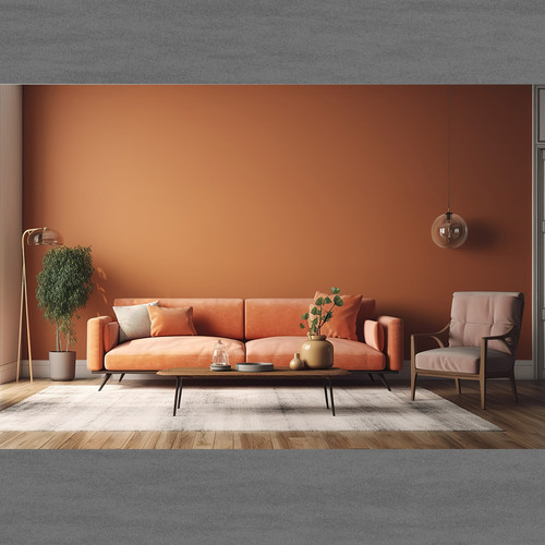 「陽光之座：橘色高腳沙發，活力與舒適的極致融合」示意圖