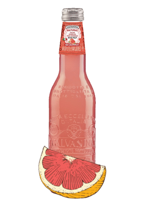義大利羅馬之泉紅葡萄柚氣泡飲<br>GALVANINA RED GRAPEFRUIT SPARKLING FRUIT DRINK WITH PULP示意圖