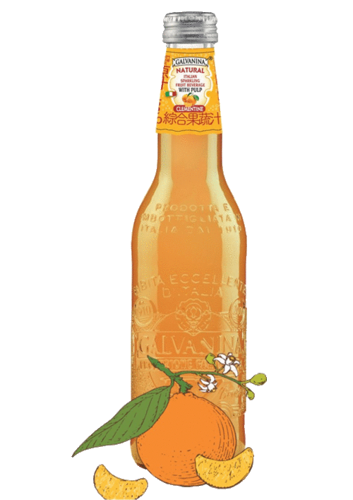 義大利羅馬之泉克萊門紅橘氣泡飲<br> GALVANINA CLEMENTINE SPARKLING FRUIT DRINK WITH PULP示意圖