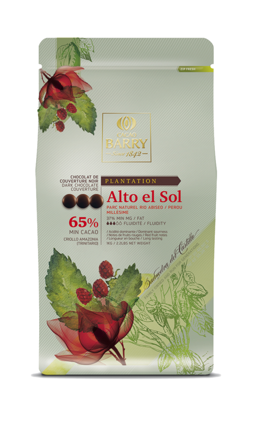 祕魯阿多索莊園調溫巧克力65%(鈕扣狀)<br/>ALTO EL SOL PLANTATION DARK CHO. 65%<br/>示意圖