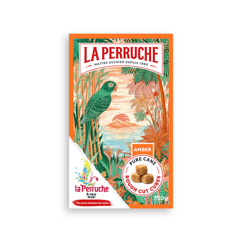 鸚鵡牌琥珀紅糖<br/>LA PERRUCHE AMBER CUBE SUGAR <br/>示意圖