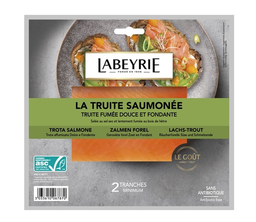 LABEYRIE切片65G煙燻鱒魚<br>LABEYRIE SMOKED TROUT<br>示意圖