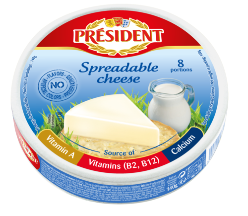 總統牌軟質原味乾酪<br/>PROCESSED CHEESE 8P <br/>示意圖
