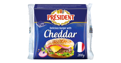 總統牌漢堡切片乾酪<br/>HAMBURGER 10 SLICES <br/>示意圖