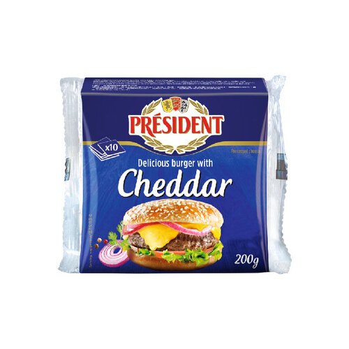 總統牌漢堡切片乾酪<br/>HAMBURGER 10 SLICES <br/>示意圖
