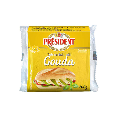 總統牌高達切片乾酪<br/>PROCESSED CHEESE GOUDA 10 SLICES <br/>示意圖