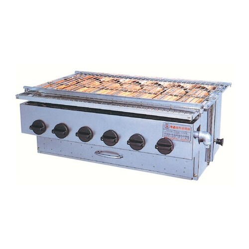 下火式紅外線燒烤爐示意圖