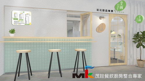 豆花甜品輕食餐廳3D模擬圖示意圖