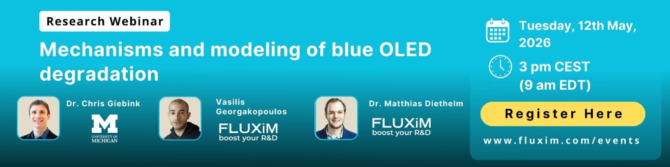Recording of Mechanisms and modeling of blue OLED degradation is now available