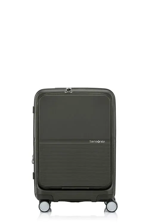 samsonite FLATFORM 雲墨灰20吋可擴充四輪登機箱示意圖