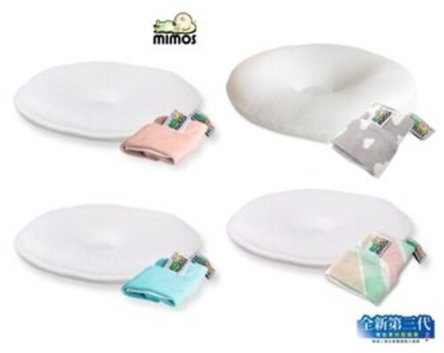 MIMOS 3D自然頭型嬰兒枕/護頭枕S/M（含枕頭+枕套）示意圖