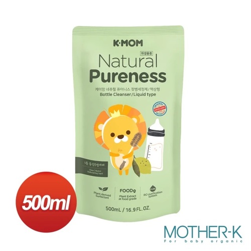 韓國K-MOM 有機植萃蔬果奶瓶清洗液-補充包500ml示意圖