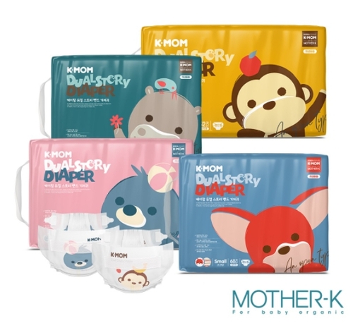 韓國MOTHER-K 新款 頂級超薄瞬吸紙尿布-黏貼型示意圖
