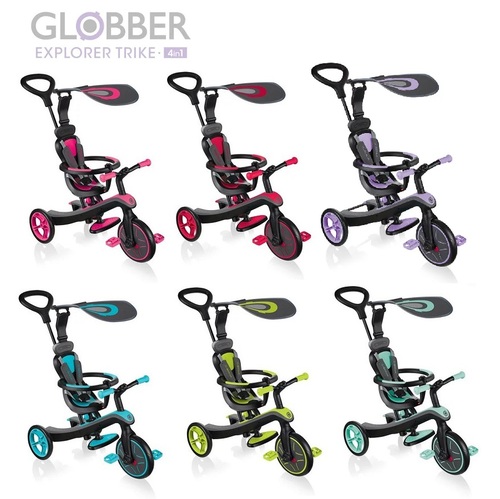 【升級款】法國 GLOBBER哥輪步 4合1多功能3輪推車|滑步車|平衡車|三輪車示意圖