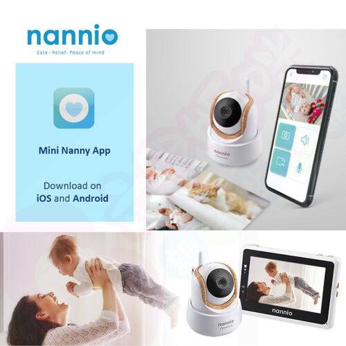Nannio 4.3吋觸控WiFi寶寶攝影機｜寶寶監控器｜遠端視訊機｜視頻機｜監控器示意圖