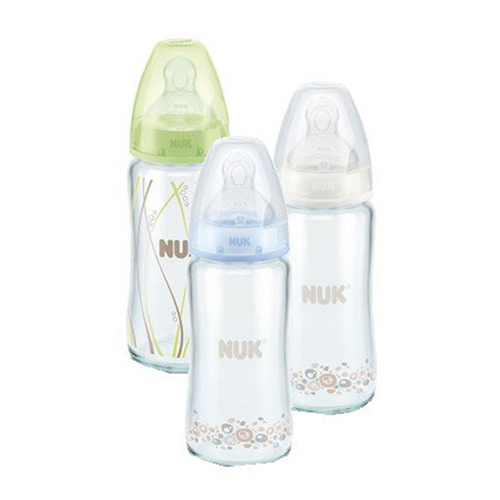 NUK寬口玻璃彩色奶瓶240ml/附2號中圓示意圖