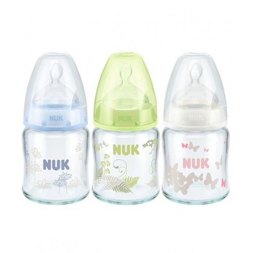 NUK寬口玻璃彩色奶瓶120ml示意圖