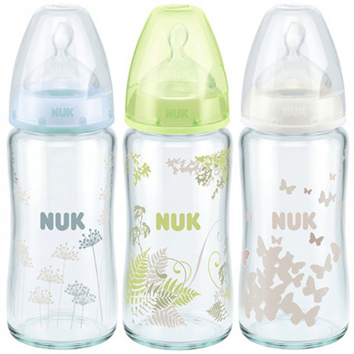 NUK寬口玻璃彩色奶瓶240ml-附1號中圓示意圖