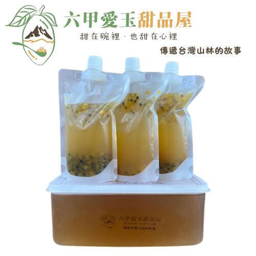 純天然愛玉凍2500ml家庭號-附贈秘製百香果汁【六甲愛玉】示意圖