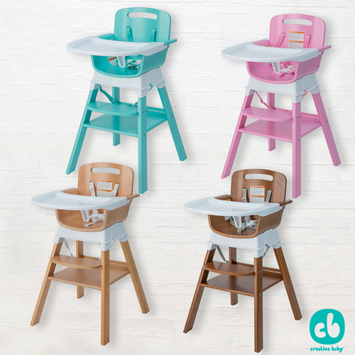 Creative Baby四合一複合式寶寶成長型大餐椅(可拆卸式餐椅 分段獨立多功能)示意圖
