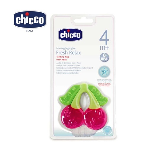 Chicco-櫻桃冰凍固齒玩具-固齒器示意圖