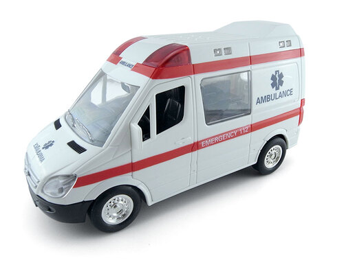 小小家 - 工程小車車-聲光磨輪救護車示意圖