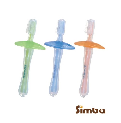 小獅王辛巴Simba-矽膠練習牙刷-顏色隨機出示意圖