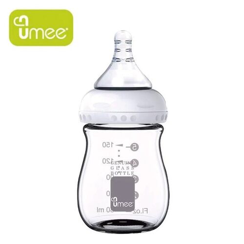 荷蘭 UMEE 寬口防脹氣玻璃奶瓶 150ml示意圖