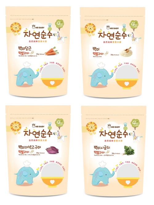 韓國 萌寶寶大米餅示意圖