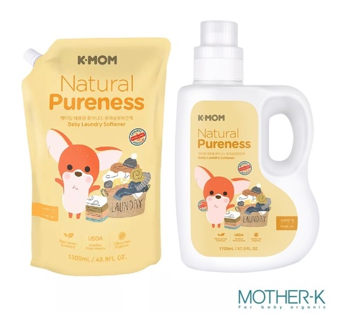 韓國K-MOM有機植萃嬰幼兒柔軟精-（瓶裝+補充包）示意圖