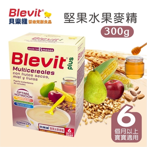 【買1送1效期到5月】Blevit貝樂維 堅果水果麥精300g示意圖