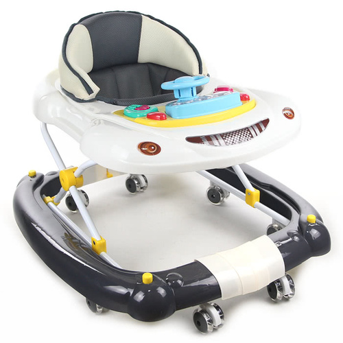 【YIP baby】汽車造型 多功能搖擺 學步車/螃蟹車(深鐵灰)示意圖