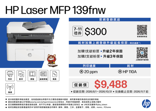 HP Laser MFP 139fnw示意圖