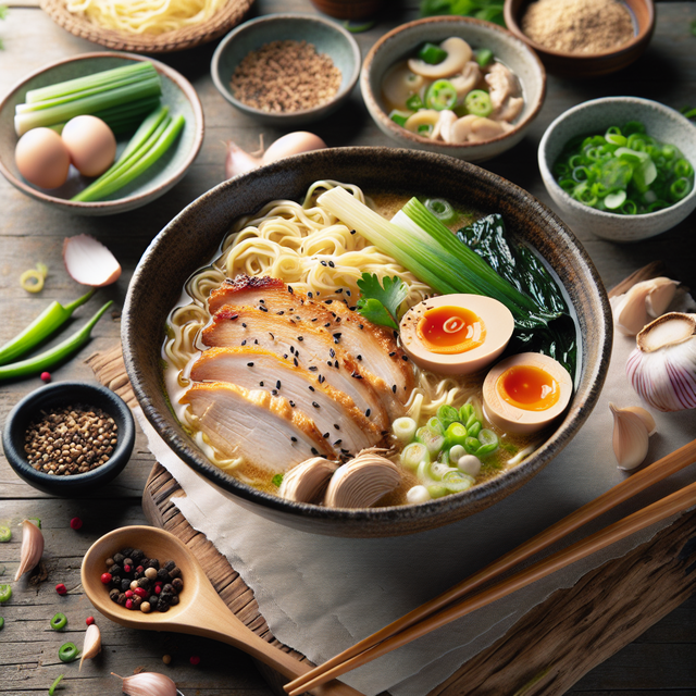 新鮮天然雞肉拉麵示意圖