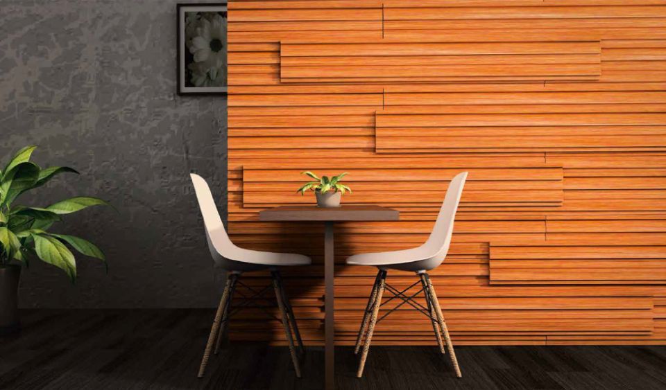 永逢裝飾水泥板 福瑞斯立體線型水泥板-節奏紋 室內水泥裝飾牆案例 