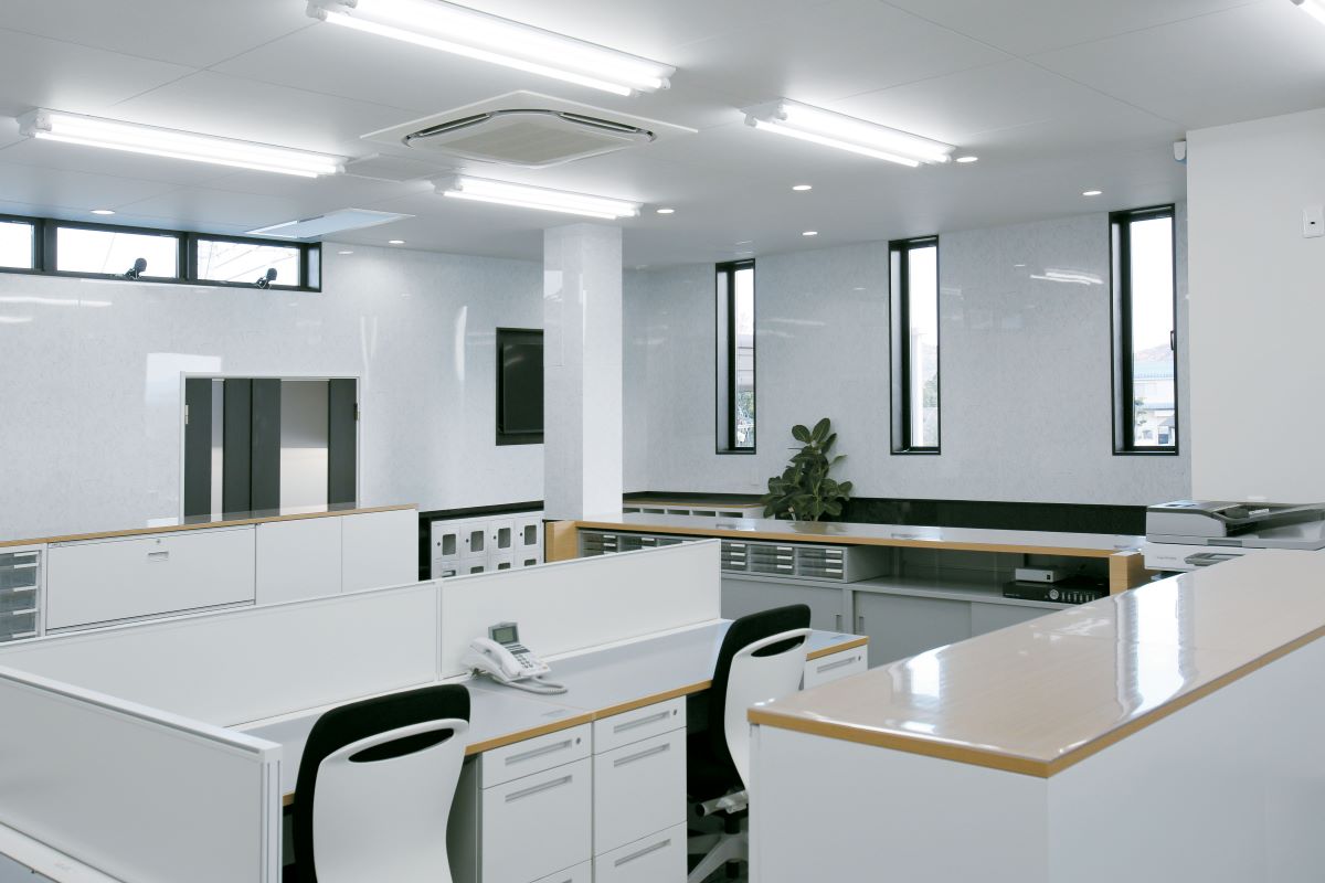 永逢-防火綠建材(矽酸鈣板)-日本神戶矽酸鈣板-神島矽酸鈣板-辦公室-耐火隔間牆-天花板