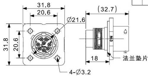 FPT20N()1208PN-()_RevA_8P插座示意圖