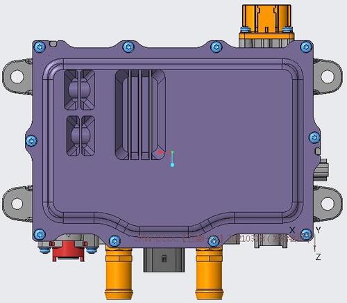 2KW DC/DC converter liquid cooling system示意圖