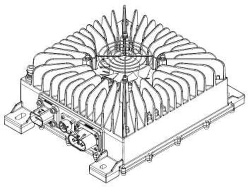 Input DC 36-60V Output 14.5V 1.5KW DC/DC Converter Fan Cooled Isolated示意圖