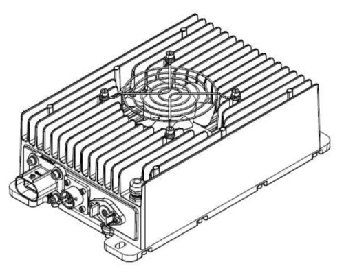 Input DC 250V~450V Output 13.8V 2.5KW DC/DC Converter Fan示意圖