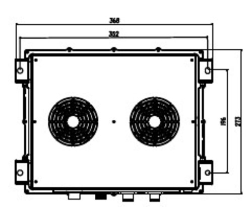 3.6KW DC-DC Converter Fan-cooling示意圖