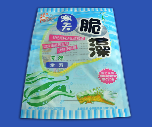食品類真空包裝袋 (脆藻)示意圖